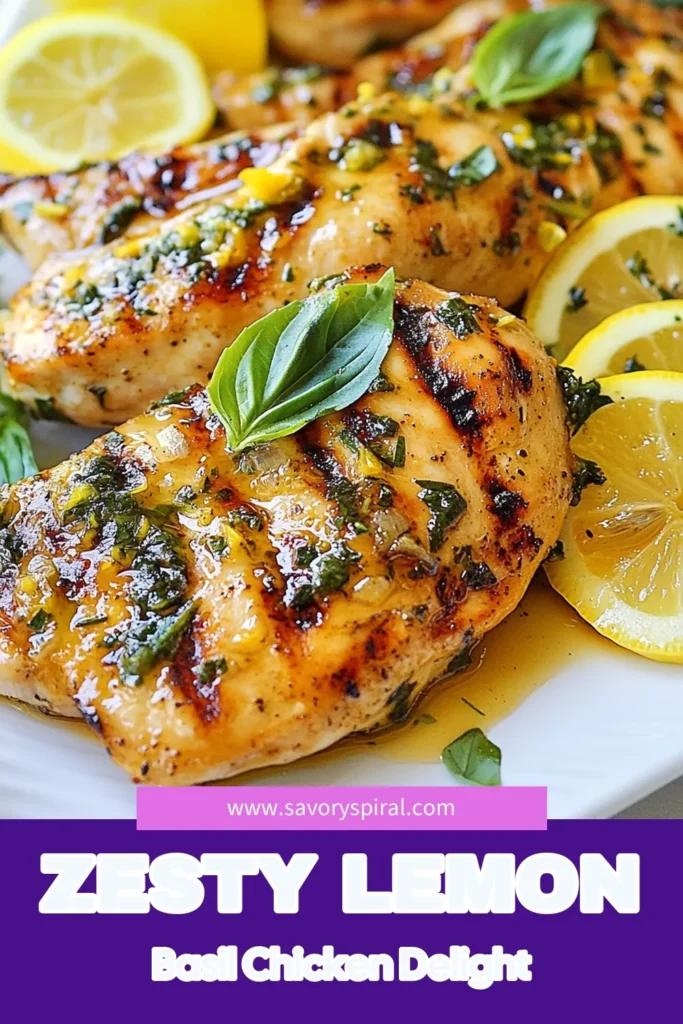 Looking for a flavorful and healthy chicken dinner recipe? Try this lemon basil chicken recipe! This grilled chicken with lemon features a zesty marinade that combines fresh basil, garlic, and honey for a deliciously easy chicken dinner. Perfect for meal prep or a weeknight feast, this lemon herb chicken will impress your family and friends. Don’t miss out—save and try this delightful dish today! #LemonBasilChicken #HealthyRecipes #GrilledChicken #EasyDinners