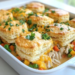 Cheddar Bay Chicken Pot Pie Casserole Delight