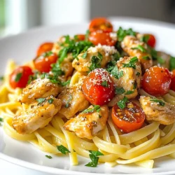 - 8 oz linguine pasta - 1 lb boneless, skinless chicken breast, cut into bite-sized pieces - 1/2 cup unsalted butter, melted - 2 cloves garlic, minced - 1 tsp smoked paprika - 1 tsp onion powder - 1/2 tsp cayenne pepper (adjust for spice preference) - 1 tsp Italian seasoning - Salt and pepper to taste - 1 cup cherry tomatoes, halved - 1/4 cup fresh parsley, chopped - Juice of 1 lemon - Grated Parmesan cheese for serving (optional) You can add some fresh basil for a burst of flavor. A pinch of red pepper flakes gives extra heat. Consider using sun-dried tomatoes for a rich taste. A splash of white wine adds depth to the sauce. If you can't find linguine, any pasta works well. Use chicken thighs for more flavor and juiciness. If you're out of butter, olive oil is a good swap. For a dairy-free version, skip the Parmesan or use a nut-based cheese. Need a gluten-free option? Use gluten-free pasta instead. {{ingredient_image_1}} First, bring a large pot of salted water to a boil. Add 8 ounces of linguine pasta to the pot. Cook it according to the package instructions until it is al dente. This usually takes about 8 to 10 minutes. Once cooked, drain the pasta and set it aside. Don't forget to save about 1/2 cup of the pasta water. This water helps make the sauce creamy later. Now, take 1 pound of boneless, skinless chicken breast. Cut it into bite-sized pieces. Place the chicken in a bowl. Season it well with salt, pepper, smoked paprika, onion powder, and cayenne pepper. I like to use 1 teaspoon of smoked paprika and onion powder, plus 1/2 teaspoon of cayenne. Adjust the cayenne to match your spice level. Mix everything well to coat the chicken evenly. Grab a large skillet and place it over medium-high heat. Melt 2 tablespoons of unsalted butter in the skillet. Once the butter is hot, add the seasoned chicken. Cook the chicken for about 5 to 7 minutes. It should turn golden brown and be cooked through. After cooking, remove the chicken from the skillet and set it aside. In the same skillet, lower the heat to medium. Add the remaining melted butter and 2 minced garlic cloves. Sauté for about 1 minute until you smell the garlic. Next, add the cooked chicken back into the skillet along with 1 cup of halved cherry tomatoes. Stir to combine. Toss in the cooked linguine and mix everything well. If the dish feels dry, use the reserved pasta water a little at a time until you reach the right consistency. Finally, sprinkle in 1 teaspoon of Italian seasoning and the juice of 1 lemon. Adjust the salt and pepper to taste. Cook for an extra 1 to 2 minutes, letting the flavors meld. Your Cowboy Butter Chicken Linguine is ready to serve! To get the best pasta, cook the linguine until it is al dente. This means it should have a little bite to it. Boil a large pot of salted water to enhance the flavor. Once cooked, save some pasta water. This water helps make the sauce creamy. If your pasta seems dry, add a little pasta water to it when mixing. The right spices make this dish pop. Use smoked paprika for a deep, rich flavor. Onion powder adds a nice base taste. Don't forget the cayenne pepper! You can adjust the amount based on how spicy you like it. Always taste as you go and season with salt and pepper. A squeeze of lemon juice brightens the whole dish. When cooking chicken, make sure it is cut into small pieces. This helps it cook evenly and quickly. Sear the chicken over medium-high heat to get a nice golden color. Use a hot skillet and don’t overcrowd it. Cook until it's fully done, about 5-7 minutes. Removing the chicken before adding the butter sauce keeps it juicy and tasty. Pro Tips Perfect the Pasta: Always reserve some pasta water before draining the linguine. This starchy water can help you achieve the desired sauce consistency when mixing everything together. Chicken Cooking Tip: To ensure even cooking and a golden crust, don't overcrowd the skillet when cooking the chicken. Cook in batches if necessary. Adjust the Spice: Feel free to modify the cayenne pepper according to your heat preference. Start with a smaller amount and add more as needed to suit your taste. Fresh Herbs Matter: Using fresh parsley not only adds flavor but also brightens the dish. Consider adding fresh basil or chives for a different twist! {{image_2}} You can make a tasty version of Cowboy Butter Chicken Linguine using tofu. Replace the chicken with firm tofu for a great plant-based option. Start by pressing the tofu to remove excess water. Cut it into bite-sized pieces and season just like the chicken. Cook the tofu in the skillet until golden brown. This swap keeps the dish creamy and delicious while being vegetarian-friendly. If you want to switch up the protein, try shrimp or turkey. Shrimp cooks fast and adds a nice flavor. Just sauté it in the skillet until it turns pink. For turkey, use ground turkey. Cook it in the skillet like you would with chicken. Both options work well with the cowboy butter sauce and keep the meal exciting. Boost nutrition by adding vegetables to your dish. You can toss in spinach, bell peppers, or zucchini. Sauté them with garlic before adding the cooked chicken and linguine. This not only adds color but also enhances the health benefits. Plus, it makes your Cowboy Butter Chicken Linguine even more filling and delicious. After enjoying your Cowboy Butter Chicken Linguine, let the leftovers cool. Use an airtight container. This helps keep the dish fresh. Store in the fridge for up to three days. If you want to keep it longer, consider freezing. To reheat, use a skillet or microwave. If using a skillet, add a splash of water. This helps steam the pasta and keeps it moist. Heat on low until warm. Stir often to prevent burning. If you use the microwave, cover the dish with a lid or paper towel. Heat for one minute, then check. Repeat until hot. If you want to freeze the dish, pack it in a freezer-safe container. Make sure to leave some space for expansion. You can freeze it for up to three months. When you’re ready to eat, let it thaw in the fridge overnight. Reheat it as mentioned above for the best taste and texture. You can serve several tasty sides with Cowboy Butter Chicken Linguine. Here are some great options: - Garlic Bread: The warm, crunchy bread is perfect for soaking up sauce. - Caesar Salad: A fresh salad adds a crisp touch to your meal. - Steamed Vegetables: Broccoli or green beans bring color and nutrients. - Roasted Potatoes: Crispy potatoes can add heartiness to the meal. These sides enhance the dish and create a full dining experience. Yes, you can use different types of pasta for this dish. Some good choices are: - Fettuccine: This wide noodle holds the sauce well. - Penne: The tubes capture bits of chicken and sauce. - Spaghetti: A classic choice that always works. Just remember to adjust the cooking time based on the pasta you choose. The spice level in Cowboy Butter Chicken Linguine can be adjusted. The recipe uses cayenne pepper for heat. Here’s how you can manage the spice: - Mild: Use no cayenne pepper at all. - Medium: Add half a teaspoon of cayenne for some kick. - Spicy: Use one teaspoon or more for a fiery dish. You can always adjust the spice to suit your taste! In this blog post, we explored the key ingredients needed for Cowboy Butter Chicken Linguine. We discussed options to enhance flavor, made substitutions simple, and provided step-by-step cooking instructions. I shared tips on perfecting pasta and chicken, and even offered variations for different diets. Finally, we covered how to store leftovers and answered common questions. With these insights, you can create a tasty meal that satisfies your taste buds. Enjoy your cooking journey!