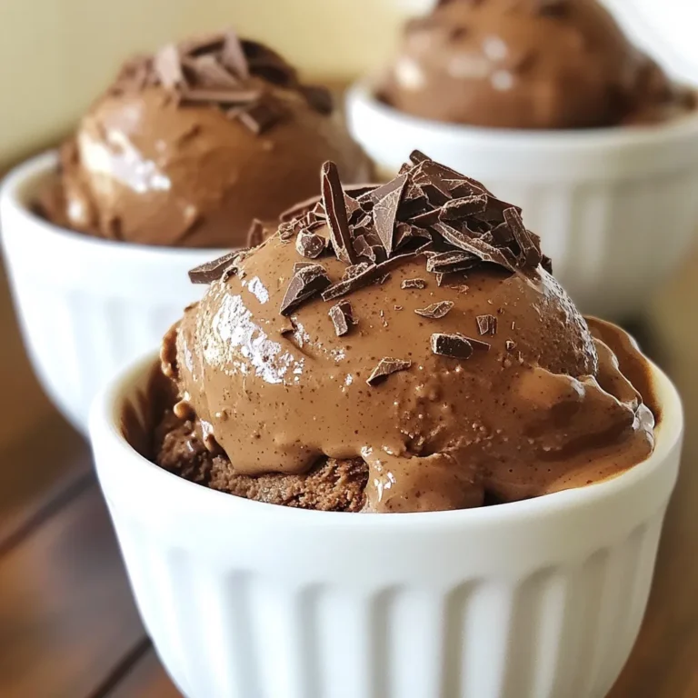 To make a rich chocolate custard ice cream, gather these simple ingredients: - 2 cups heavy cream - 1 cup whole milk - 1 cup granulated sugar - 4 large egg yolks - 1 cup semi-sweet chocolate chips - 1 teaspoon pure vanilla extract - 1/2 teaspoon sea salt You can add a special touch with these garnishes: - Chocolate shavings - Cacao nibs Having the right tools makes cooking easier. Here’s what you need: - A medium saucepan - A whisk - A wooden spoon - A heatproof bowl - An ice cream maker - An airtight container for freezing These ingredients and tools help you create a creamy delight that everyone will enjoy. {{ingredient_image_1}} To start, we need to make the custard base. Grab a saucepan and set it on medium heat. Pour in 2 cups of heavy cream and 1 cup of whole milk. Add 1/2 cup of granulated sugar. Stir it gently until warm. You want the sugar to dissolve, but do not let it boil. In a separate bowl, whisk 4 large egg yolks and the remaining 1/2 cup of sugar. Whisk until the mix is creamy and pale. This step is key for a smooth custard. Now, slowly pour a bit of the warm cream mix into the egg yolks while whisking. This helps to temper the eggs and keeps them from curdling. Once mixed, pour the egg yolk mix back into the saucepan. Cook over medium-low heat. Stir constantly with a wooden spoon. You want the mix to thicken and coat the back of the spoon. This should take about 8-10 minutes. Next, remove the saucepan from the heat. Add 1 cup of semi-sweet chocolate chips. Stir until they melt completely into the custard. Finally, mix in 1 teaspoon of pure vanilla extract and 1/2 teaspoon of sea salt. Let the custard cool at room temperature for about 30 minutes. This helps with the chilling later. Once it cools, refrigerate the custard. Chill it for at least 2 hours or ideally overnight. This step is crucial for a rich flavor and smooth texture. When you’re ready to churn, pour the chilled custard into your ice cream maker. Follow the manufacturer’s instructions. Churn for about 20-25 minutes until it reaches a soft-serve texture. Now, transfer the churned ice cream to an airtight container. Freeze it for at least 4 hours, or until it's firm. When you’re ready to serve, let the ice cream sit at room temperature for 5-10 minutes. This makes scooping easier and more enjoyable. Enjoy every creamy bite of your homemade chocolate custard ice cream! To get a super creamy texture, use high-fat dairy. Heavy cream and whole milk are key. The fat in these ingredients makes your ice cream smooth. Be sure to whisk the egg yolks well with sugar until they turn a light color. This step helps make the custard thick and rich. Ice crystals can ruin your ice cream. To prevent this, chill the custard well before churning. Cool it for at least two hours, or even overnight. When you churn the ice cream, do it at the right speed. Churn slowly to mix air in without making big ice crystals. Follow your ice cream maker's instructions closely. If your machine has a bowl, freeze it well before use. Pour the chilled custard into the bowl and churn it until it gets thick. This usually takes 20-25 minutes. If you see it getting soft-serve-like, it’s ready. Transfer it to a container and freeze until firm for best results. Pro Tips Chill Your Equipment: Place your ice cream maker bowl in the freezer for at least 24 hours before churning for the best texture. Use High-Quality Chocolate: Opt for premium semi-sweet chocolate chips for a richer, more intense chocolate flavor. Don't Rush the Cooling Process: Allow the custard to cool completely before churning to ensure a smooth and creamy ice cream. Experiment with Flavor Add-Ins: Consider adding a pinch of espresso powder or a splash of liqueur to enhance the chocolate flavor further. {{image_2}} You can easily change the flavor of your chocolate custard ice cream. Try using different types of chocolate. Dark chocolate gives a rich taste. Milk chocolate adds sweetness. You can also use white chocolate for a different twist. For a fun kick, add a spoonful of instant coffee or espresso powder. It boosts the chocolate flavor without being too strong. If you want a fruit twist, mix in some pureed strawberries or raspberries. These fruits balance the rich chocolate. You can also swap out the vanilla extract for almond extract for a nutty flavor. The possibilities are endless! Making a dairy-free or vegan chocolate custard ice cream is easy. Substitute heavy cream and whole milk with coconut cream and almond milk. Use a dairy-free chocolate option, like dark chocolate that is vegan. Replace the egg yolks with a mix of cornstarch and extra coconut cream. This creates a smooth texture without eggs. You can also try using silken tofu blended until smooth. It adds creaminess without the dairy. Sweeten your mix with maple syrup or agave nectar instead of sugar. These swaps keep the ice cream delicious and creamy. Mix-ins make your ice cream more fun. Add chocolate chips, nuts, or cookie chunks right before the ice cream finishes churning. This gives great texture to every bite. You can also add swirls of caramel or fudge for a special treat. For toppings, think about fresh fruits, whipped cream, or chocolate shavings. Cacao nibs add a crunchy element. You can even sprinkle sea salt on top for a sweet and salty combo. Each of these ideas makes your chocolate custard ice cream even more enjoyable! To keep your Chocolate Custard Ice Cream fresh, pack it in an airtight container. Make sure the container is clean and dry. A tight seal helps prevent ice crystals from forming. You can also press plastic wrap directly on the surface of the ice cream. This extra layer keeps it smooth and creamy. When stored properly, your Chocolate Custard Ice Cream can last up to two weeks in the freezer. After that, its texture and taste may change. It's best to enjoy it fresh for the best flavor and creaminess. When you're ready to serve, take the ice cream out of the freezer. Let it sit at room temperature for about 5-10 minutes. This makes it easier to scoop. If it's still too hard, you can gently run the container under warm water for a few seconds. Just be careful not to let water get into the ice cream. Enjoy your creamy delight! Yes, you can make ice cream without an ice cream maker. After you chill the custard, pour it into a large bowl. Put the bowl in the freezer. Every 30 minutes, stir it with a fork for about 2-3 hours. This helps break up ice crystals. After a few hours, your ice cream will be creamy and smooth. Custard-based ice cream uses egg yolks, while regular ice cream does not. This adds richness and creaminess to the texture. Custard also has a higher fat content because of the heavy cream and milk. The egg yolks help create a thick, velvety base. This makes custard ice cream more luxurious than regular ice cream. If your ice cream is too hard, let it sit at room temperature for 5-10 minutes. This makes it easier to scoop. If it is still too hard, you can blend it. Place the ice cream in a bowl and use a hand mixer on low speed. This helps soften it while keeping some air in. After blending, refreeze it for a smoother texture. You learned how to make rich chocolate custard ice cream today. We covered key ingredients, step-by-step instructions, and handy tips. I shared exciting ways to customize your ice cream, too. Remember to store it right for the best taste. With practice, you’ll master the perfect texture and flavor. Enjoy your creation, and wow your friends and family. Happy ice cream making!