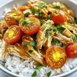 To make a simple and tasty five-ingredient crockpot chicken, gather these items: - 4 boneless, skinless chicken breasts - 1 cup low-sodium chicken broth - 1 cup cherry tomatoes, halved - 1 packet ranch seasoning mix - ½ cup cream cheese These ingredients work together to create a rich and creamy dish. The chicken breasts provide a lean protein that cooks to tender perfection. Using low-sodium chicken broth keeps the dish flavorful without being too salty. Cherry tomatoes add a sweet burst of flavor and a pop of color. The ranch seasoning mix gives the dish a tangy kick, while cream cheese melts into a luscious sauce. You can find these ingredients at most grocery stores. This recipe is a great choice for busy weeknights or meal prep. Each ingredient plays a key role, making this dish both easy and delicious. {{ingredient_image_1}} - Placing chicken in the crockpot Start by laying four boneless, skinless chicken breasts in the bottom of your crockpot. Be sure they are flat and not stacked. This helps them cook evenly. - Adding broth and seasoning Pour one cup of low-sodium chicken broth over the chicken. This keeps the chicken moist. Next, sprinkle the ranch seasoning mix on top. Make sure to cover the chicken well for the best flavor. - Layering tomatoes and cream cheese Halve one cup of cherry tomatoes and place them on top of the chicken. This adds a fresh taste. Cut half a cup of cream cheese into cubes and scatter it over the tomatoes. The cream cheese will melt and create a rich sauce. - Setting the crockpot temperature Cover the crockpot and set it to low heat for 6-7 hours. If you are short on time, you can set it to high heat for 3-4 hours. Either way, the chicken will be tender and full of flavor. - Shredding the chicken for serving About 30 minutes before serving, take two forks and shred the chicken right in the crockpot. Mix it well with the tomatoes and cream cheese. This makes each bite tasty and creamy. - Cooking time breakdown After shredding, let the mixture cook uncovered for the last 30 minutes. This helps thicken the sauce slightly. Make sure the chicken reaches an internal temperature of 165°F to ensure it's fully cooked. To ensure chicken tenderness, always use boneless, skinless chicken breasts. These cuts cook evenly and stay juicy. The key is to use chicken broth. It adds moisture and flavor throughout the cooking time. For best results, shred the chicken 30 minutes before serving. This allows the meat to soak up the sauce. Different crockpots can cook at different speeds. Some cook faster than others. If your crockpot runs hot, check your chicken after 3 hours on high heat. If it’s done, you can skip the full 4 hours. If it cooks slower, you might need an extra hour. Always check for an internal temperature of 165°F. This dish pairs well with simple sides. Rice or pasta is a perfect choice. They soak up the tasty sauce and make a filling meal. For a lighter option, serve with a fresh salad. Garnishing adds a nice touch. Sprinkle freshly chopped parsley on top. It adds color and a hint of freshness. You can also add a squeeze of lemon juice. This brightens the dish and enhances the flavors. Pro Tips Keep it Moist: Make sure to pour the chicken broth evenly over the chicken breasts to prevent dryness during the slow cooking process. Shred at the Right Time: Shred the chicken about 30 minutes before serving to allow it to absorb the flavors from the cream cheese and tomatoes. Thicken the Sauce: Cooking uncovered for the last 30 minutes helps thicken the sauce, making it richer and more flavorful. Flavor Boost: Consider adding a splash of balsamic vinegar or a sprinkle of red pepper flakes for an extra kick of flavor. {{image_2}} You can change the ranch seasoning. Try a packet of Italian seasoning for a fresh twist. You can also use taco seasoning for a spicy flavor. For vegetables, cherry tomatoes shine, but you can add bell peppers or zucchini. Both options bring color and extra nutrition. Carrots or mushrooms can also work well. Choose what you love for a personal touch. If you need gluten-free options, check the ranch seasoning packet. Some brands are gluten-free, while others are not. Use gluten-free broth to keep your meal safe. For a dairy-free version, swap cream cheese with a dairy-free spread. You can also use plant-based cream cheese. This keeps the dish creamy without dairy. To store leftovers, let the chicken cool first. Place it in an airtight container. Make sure to cover it well. You can keep it in the fridge for up to three days. When you want to eat it again, reheat it on low heat. You can use the microwave or a stovetop. Add a splash of broth or water to keep it moist. Heat it until warm, but don’t overcook it. You can freeze the chicken before or after cooking. If you freeze it before, store the raw ingredients in a freezer bag. Just label it with the date. You can keep it for up to three months. If you freeze it after cooking, wait for it to cool. Then place it in a freezer-safe container. It will last up to six months in the freezer. For the best taste, try to use it within three months. You can store leftover crockpot chicken in the fridge for up to four days. Make sure to place it in an airtight container. This keeps it fresh and safe to eat. Yes, you can use frozen chicken for this recipe. Just know it will take longer to cook. If using frozen chicken, cook it on high for about five hours. Always check that it reaches 165°F for safety. Crockpot chicken is great with many sides. You can serve it over rice or pasta for a filling meal. Fresh veggies or a simple salad also pair well. For added flavor, try some warm bread on the side. If you want to make more servings, just double the ingredients. You can use the same size crockpot, but it may take longer to cook. Always check the chicken to ensure it is fully cooked before serving. This blog post covered everything you need to make a tasty crockpot chicken dish. We discussed key ingredients like chicken, broth, and cream cheese. I provided step-by-step preparation and cooking instructions, ensuring your chicken turns out tender. You also learned tips for serving and creative dish variations. Plus, I shared smart ways to store leftovers. These tips will help you enjoy this meal long after it’s cooked. You now have all the info to make this dish your own. Happy cooking!