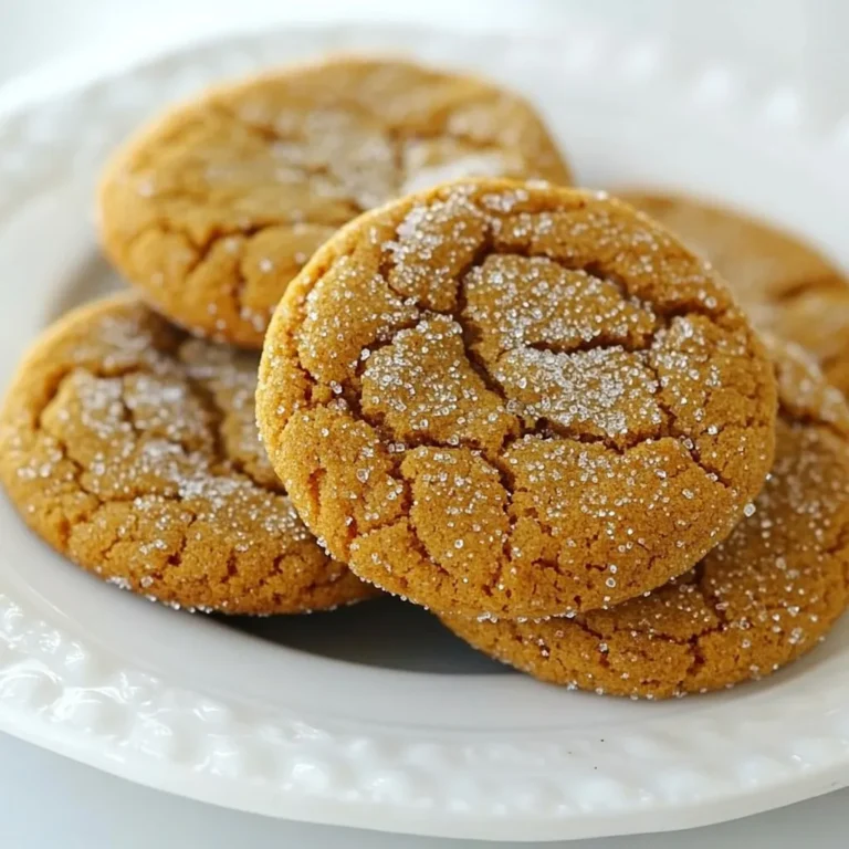 To make super soft molasses cookies, gather these key items: - 1 cup unsulfured molasses - 1/2 cup brown sugar, packed - 1/2 cup granulated sugar - 1/2 cup unsalted butter, softened - 1 large egg - 2 1/2 cups all-purpose flour - 1 teaspoon baking soda - 1 teaspoon ground ginger - 1 teaspoon ground cinnamon - 1/2 teaspoon ground cloves - 1/4 teaspoon salt - 1/4 teaspoon black pepper (optional for a spicy kick) - Extra sugar for rolling Want to add more flavors? Here are some fun options: - 1/2 cup chopped nuts like walnuts or pecans - 1/2 cup chocolate chips for a sweet twist - 1/4 teaspoon cayenne pepper for heat Using the right tools makes baking easier. Here’s what you need: - Large mixing bowl for mixing ingredients - Whisk for blending dry ingredients - Cookie scoop or tablespoon for shaping dough - Parchment paper or silicone mats for baking sheets - Wire racks for cooling cookies {{ingredient_image_1}} Start by preheating your oven to 350°F (175°C). This helps the cookies bake evenly. Line two baking sheets with parchment paper or silicone mats. In a big mixing bowl, cream together the softened butter, brown sugar, and granulated sugar. Use a mixer for about two minutes, until it gets light and fluffy. Then, beat in one large egg and one cup of unsulfured molasses. Mix until you have a smooth blend. In a separate bowl, whisk together 2 ½ cups of all-purpose flour, 1 teaspoon of baking soda, and spices: 1 teaspoon of ground ginger, 1 teaspoon of ground cinnamon, ½ teaspoon of ground cloves, ¼ teaspoon of salt, and ¼ teaspoon of black pepper if you want a bit of heat. Gradually add the dry mix to the wet mix, stirring until just combined. The dough will feel soft and a bit sticky. Next, use a small cookie scoop or a tablespoon to drop balls of dough onto your prepared sheets. Leave about 2 inches between each ball. Roll each ball in granulated sugar for a sweet crunch, then flatten each one slightly with your palm. This helps them bake evenly. Bake in the preheated oven for 8-10 minutes. You want the edges to set, while the centers stay soft. This is key for that super soft texture. Be careful not to overbake them! Once baked, take the cookies from the oven and let them cool on the sheets for about 5 minutes. This softens them further and makes them easier to move. After that, transfer the cookies to wire racks to cool completely. For serving, I suggest stacking them on a pretty plate. Sprinkle a bit of powdered sugar on top for a lovely touch. Enjoy your fresh, soft cookies warm for the best experience! To get soft cookies, use unsulfured molasses. This gives a rich flavor and keeps the cookies moist. Make sure your butter is softened, not melted. Cream it with sugars until light and fluffy. This step adds air and helps keep the cookies soft. Also, do not overmix the dough. Mix it just until combined for a tender bite. Lastly, let the cookies cool on the baking sheet for a few minutes. This allows them to set while staying soft in the center. Store your cookies in an airtight container. This keeps them soft and fresh for days. Add a slice of bread to the container. The bread helps to keep the cookies moist. If you want to keep them longer, freeze them. Wrap each cookie in plastic wrap, then place them in a freezer bag. They can last up to three months this way. When you're ready to eat, just thaw at room temperature. One common mistake is overbaking the cookies. Check them at 8 minutes. They should look set on the edges but still soft in the middle. Another mistake is using cold butter. Cold butter does not mix well and makes cookies hard. Use room temperature butter for the best texture. Finally, don’t skip the rolling in sugar. This gives a nice crunchy outer layer while keeping the inside soft. Pro Tips Use Fresh Spices: Ensure that your ground spices are fresh for the best flavor. Spices can lose their potency over time, so consider replacing them every 6-12 months. Chill the Dough: For even softer cookies, chill the dough for about 30 minutes before baking. This helps the cookies maintain their shape and enhances the flavors. Don’t Overbake: Keep an eye on the cookies as they bake. They should be set around the edges but still soft in the middle for that perfect chewy texture. Experiment with Add-ins: Feel free to add chocolate chips, nuts, or dried fruit to the dough for a fun twist on the classic molasses cookie. {{image_2}} To make gluten-free molasses cookies, swap the all-purpose flour for a gluten-free blend. Look for a mix that includes xanthan gum. This helps create a similar texture to regular flour. You can also use almond flour for a nutty taste. Adjust the baking time as needed. You can add fun ingredients to your cookies. Here are a few ideas: - Chocolate chips: Add 1 cup for a sweet twist. - Nuts: Chopped walnuts or pecans add crunch. Use about 1/2 cup. - Dried fruit: Raisins or cranberries give a chewy bite. Use 1/2 cup. - Zest: Add orange or lemon zest for a fresh flavor. Mix these in after combining the wet and dry ingredients. For a spiced kick, try this! Add extra spices to the dough: - Increase the ground ginger to 1 1/2 teaspoons. - Add a dash of nutmeg for warmth. - Include 1/4 teaspoon of cayenne pepper for heat. This will give your cookies a bold flavor. Adjust sugar if you prefer them less sweet. To keep your super soft molasses cookies fresh, place them in an airtight container. Stack them gently to avoid crushing. Add a slice of bread in the container to help keep them soft. The cookies will stay tasty for about a week at room temperature. If you want to save some cookies for later, freezing is a great option. First, let the cookies cool completely. Then, place them in a single layer on a baking sheet. Freeze for about an hour until firm. Once frozen, move them to a freezer bag or container. They can last up to three months in the freezer. When you want to eat them, just let them thaw at room temperature. Store your cookies in a cool, dry place away from sunlight. The best temperature is around room temperature, about 70°F (21°C). Keep them away from heat sources, like the oven or stove. This will help maintain their soft texture and rich flavor. To make your molasses cookies softer, use more molasses. The moisture helps keep them soft. Also, do not overbake. Bake until edges are just set and the centers remain soft. You can also add an extra egg yolk. This adds richness and moisture. Lastly, store cookies in a sealed container with a slice of bread. The bread keeps them soft! Yes, you can use other sweeteners. Maple syrup is a great choice. It will change the flavor slightly, but it will still taste good. You can also use honey or agave syrup. Keep in mind that these sweeteners may alter the cookie's texture. Adjust the flour to ensure the right dough consistency. You can tell when molasses cookies are done by checking the edges. They should look set and slightly firm. The center will look soft and may look a bit shiny. A light golden color means they are ready. Remember, they will continue to cook a bit after you take them out of the oven. Soft molasses cookies have a chewy texture. They use more moisture, like extra molasses or eggs. Crispy cookies are thinner and more dry. They often have less moisture and may be baked longer. The choice between soft and crispy depends on what you enjoy. Try both to find your favorite! In this article, we covered key ingredients, preparation steps, and tips for perfect molasses cookies. You learned how to prep the dough, bake, and serve them right. We also shared storage tips and variations to try. Remember, small changes can make a big difference in taste and texture. Avoid common mistakes to enjoy the best cookies possible. With these insights, you can bake with confidence and impress everyone with your delicious treats. Happy baking!