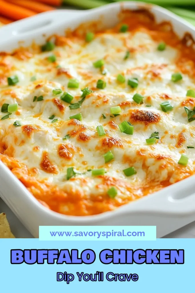 Dive into this delicious High-Protein Buffalo Chicken Dip, the ultimate creamy buffalo chicken appetizer perfect for any gathering! Made with shredded chicken, Greek yogurt for a healthier twist, and plenty of cheesy goodness, this healthy buffalo chicken recipe is irresistible. Serve warm with your favorite dippables for a hit at parties. Save this cheesy chicken dip recipe and enjoy it today! #BuffaloChickenDip #HealthyBuffaloChickenRecipe #GreekYogurtDip #CheesyChickenDip