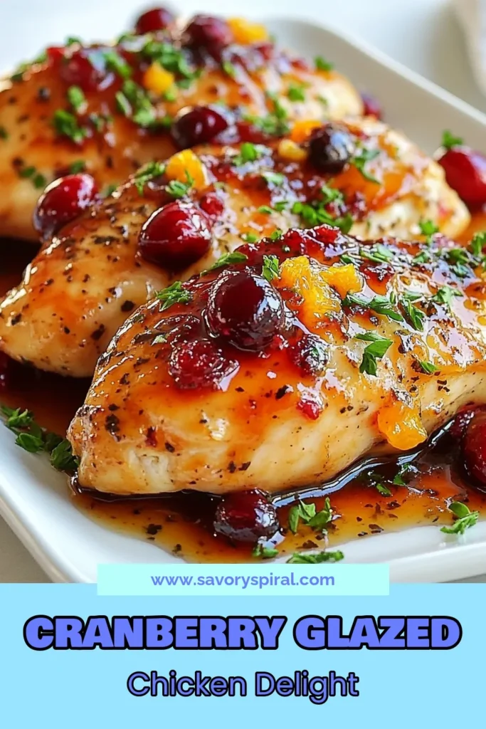 Looking for a delicious and healthy dinner option? Try this easy cranberry glazed chicken recipe! Perfect for any occasion, this dish combines tender baked chicken with a sweet and tangy cranberry sauce for a festive touch. In just 45 minutes, you can create a flavorful meal that impresses your family and friends. Don't miss out on this recipe for tasty and healthy cranberry chicken! Save this idea for your next dinner! #CranberryGlazedChicken #EasyChickenDinner #HealthyCranberryChicken #FestiveMealIdeas