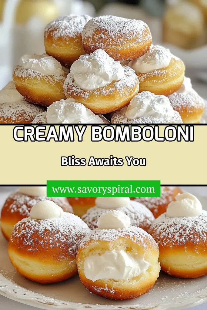 Indulge in the delightful flavors of cream filled bomboloni with this easy bomboloni recipe! These Italian doughnuts filled with cream are perfect for any occasion. With just simple ingredients, you can make homemade bomboloni that are light, fluffy, and irresistibly sweet. Follow our fried doughnut recipe for delicious results every time. Don't miss out – save this recipe for your next baking adventure! #bomboloni #creamdoughnuts #Italianrecipes #homemade