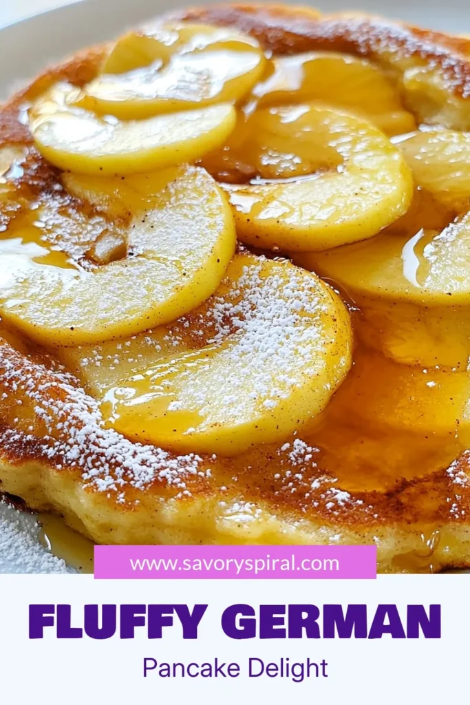 Indulge in this Fluffy German pancake recipe that combines the warm flavors of apple and cinnamon for a delightful breakfast treat. This easy German pancake, also known as an oven baked apple pancake, is perfect for any morning and sure to impress your family. With a simple Dutch baby pancake recipe, you can whip up deliciousness in just 35 minutes. Save this recipe for a cozy brunch! #GermanPancakes #AppleCinnamon #BreakfastIdeas #EasyRecipes