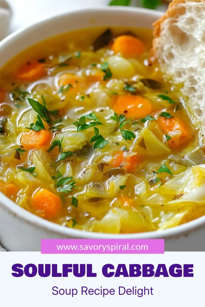 Discover the ultimate cabbage soup recipe that combines hearty flavors with health benefits! This easy cabbage soup is packed with nutritious ingredients, making it a perfect choice for a healthy vegetable soup. Ideal as a cozy meal, this vegan cabbage soup is sure to satisfy. Try this classic recipe for a tall bowl of comfort. Don’t forget to save and share! #CabbageSoup #HealthySoup #EasyRecipes #VeganSoup