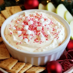 Christmas Peppermint Fluff Dip Festive Holiday Treat