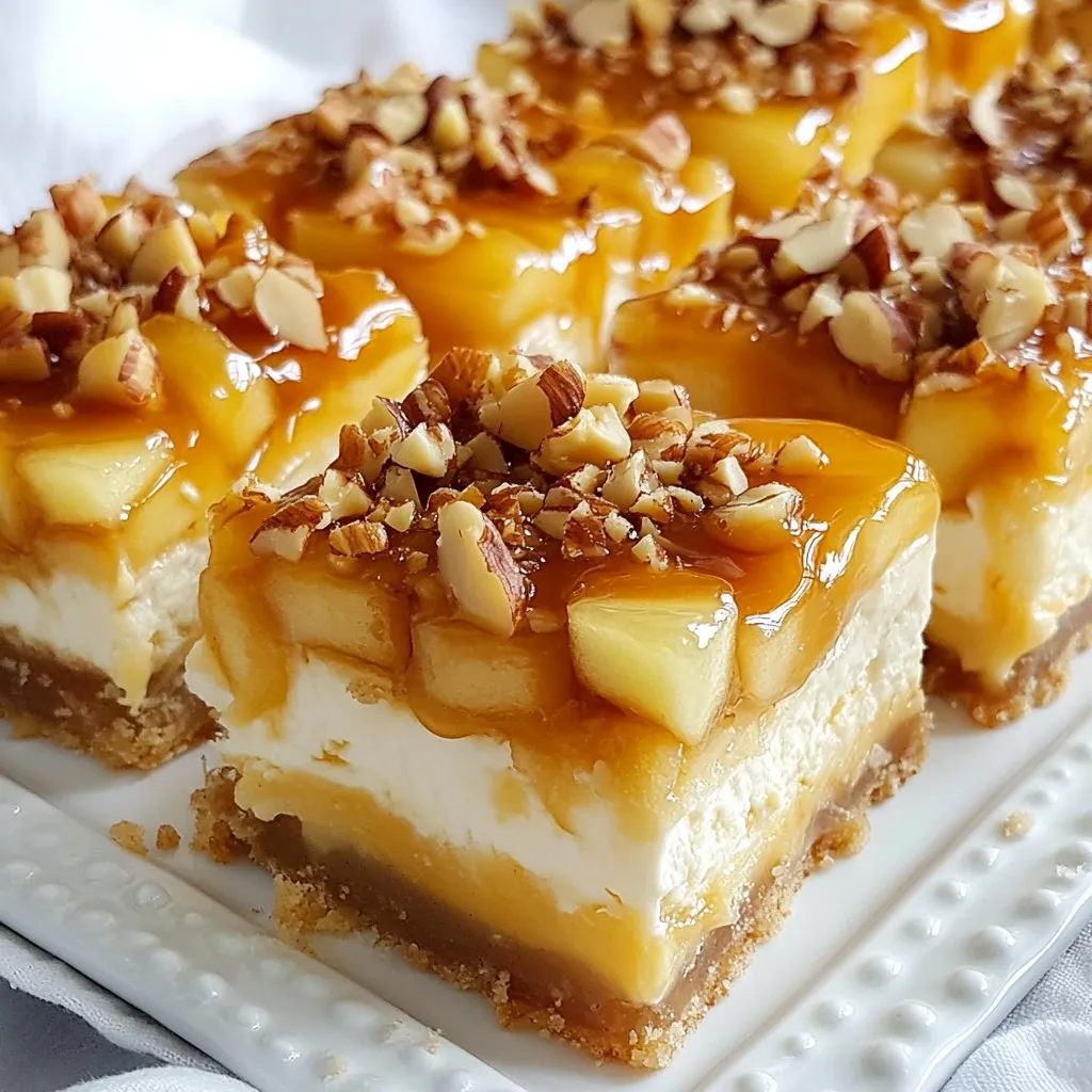 Caramel Apple Cheesecake Bars Delightful and Cozy Treat