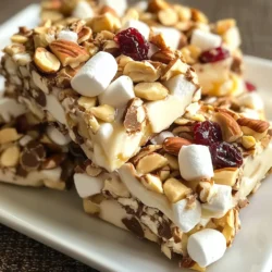 When making Crockpot Candy Clusters, you need a mix of tasty ingredients. Each one adds flavor and texture. Here’s a complete list: - 2 cups semi-sweet chocolate chips - 1 cup milk chocolate chips - 1 cup white chocolate chips - 1 cup roasted peanuts (unsalted) - 1 cup chopped pecans - 1/2 cup dried cranberries - 1 cup mini marshmallows - 1 teaspoon vanilla extract Choosing the right chocolate is key. Semi-sweet chocolate gives a rich taste. Milk chocolate adds creaminess. White chocolate brings a sweet finish. Mixing them creates a delightful blend. For nuts, roasted peanuts and pecans give crunch. They also add a nice nutty flavor. You can add dried cranberries for a fruity twist. They offer a sweet and tangy contrast. Mini marshmallows add fluffiness. They melt slightly, creating a soft texture. Vanilla extract enhances all the flavors. It's a small touch but makes a big difference. These ingredients combine for a sweet treat. You can easily customize them to suit your taste. {{ingredient_image_1}} - Melting the Chocolate Start by adding the semi-sweet, milk, and white chocolate chips to your crockpot. Set the temperature to low. Let the chocolate melt for about 30 minutes. Stir it every once in a while. This helps it melt evenly. - Adding Nuts and Fruits When the chocolate is mostly melted, add the roasted peanuts, chopped pecans, mini marshmallows, dried cranberries, and vanilla extract. Mix everything together well. This step brings the flavors together. Continue cooking on low for 1 to 1.5 hours. Stir every 30 minutes to ensure all ingredients combine well. - Dropping Mixture onto Baking Sheet After cooking, prepare a baking sheet lined with parchment paper. Use a spoon or a cookie scoop to drop the mixture in clusters onto the sheet. Make sure to space them out. Let the clusters cool at room temperature for at least an hour. They should be completely hardened before you enjoy them. - Avoiding Burnt Chocolate To melt chocolate without burning, use low heat. Heat your crockpot to low. This helps keep the chocolate smooth and creamy. Stir the chocolate every 10 to 15 minutes. This keeps the heat even and helps prevent hot spots. If your chocolate starts to thicken too much, add a little oil. This will help keep it smooth. - Importance of Stirring Stirring is key for good candy clusters. Mix the chocolate often. This helps to combine all the ingredients well. When you add nuts and fruits, stir them in gently. Make sure everything is coated in chocolate. This will give you tasty bites in every cluster. Stirring also helps the chocolate melt evenly. - Making Uniform Clusters For even clusters, use a cookie scoop. This tool helps you get the same amount each time. Drop the mixture onto parchment paper. Space them out to give them room to set. If you want a fun touch, sprinkle extra nuts or cranberries on top. This makes your clusters look great and taste even better. Pro Tips Use Quality Chocolate: For the best flavor, opt for high-quality chocolate chips. They melt better and enhance the overall taste of your candy clusters. Customize Your Nuts: Feel free to swap out the nuts for your favorites or add a mix of both salted and unsalted to create a more complex flavor. Experiment with Add-Ins: Get creative by adding different dried fruits, such as raisins or apricots, or even a sprinkle of sea salt on top for a sweet and salty combination. Storage Tips: Keep your candy clusters in an airtight container in a cool, dry place to maintain their freshness for a longer time. {{image_2}} You can change the nuts and fruits in your candy clusters. If you want, try almonds, walnuts, or cashews. Each nut adds a different taste. If you prefer no nuts, just skip them. You can replace nuts with more dried fruits like raisins or apricots. This keeps the sweet and chewy texture. Adding extracts can make your clusters even better. You can try almond extract for a nutty twist. Peppermint extract gives it a holiday feel. Just add a teaspoon to the melted chocolate for a new flavor. Always test a small amount first to get the taste you love. Making these clusters gluten-free is simple. All the main ingredients, like chocolate and nuts, are gluten-free. Just check the labels to be sure. If you want to make it dairy-free, use dairy-free chocolate chips. This way, everyone can enjoy the treat! To keep your Crockpot candy clusters fresh, use an airtight container. This helps keep moisture out and preserves flavor. Choose a container that fits your clusters without squishing them. A simple plastic or glass container works great. If you plan to share, small boxes or bags are fun and easy for gifts. When stored properly, your candy clusters can last up to two weeks. After that, they may lose their taste and texture. Check for any signs of moisture or changes in smell before eating. If you see white spots, that could mean the chocolate has bloomed. While it’s safe to eat, the clusters won’t taste as good. If you want to warm your clusters, use the microwave. Place them on a plate and heat in short bursts of 10 seconds. This keeps the clusters soft without melting them completely. Watch closely to avoid overheating. Enjoying them warm can bring back that fresh taste. Yes, you can use different types of chocolate. Each kind adds a unique taste. You may choose dark chocolate for a richer flavor. White chocolate gives a sweet touch. Feel free to mix and match based on what you like. Just remember, the melting time might change slightly with different chocolates. You can store Crockpot Candy Clusters for up to two weeks. Ensure you keep them in an airtight container. This helps to keep them fresh and tasty. If you notice them getting soft, they may be past their prime. Always check for any changes in smell or texture before enjoying. Yes, you can freeze the candy clusters. Just make sure they are fully cooled first. Place them in a single layer in a freezer-safe bag. You can also use a container, but leave some space for air. When you want to eat them, let them thaw in the fridge overnight. This keeps their texture nice. You’ve learned how to make delicious candy clusters using chocolate, nuts, and fruits. We covered the types of chocolate, added ingredients, and steps to create your treats. I shared tips for melting chocolate and the best ways to store your clusters. Remember, you can customize these candies to fit your taste or dietary needs. Have fun experimenting and sharing your creations. Happy cooking!