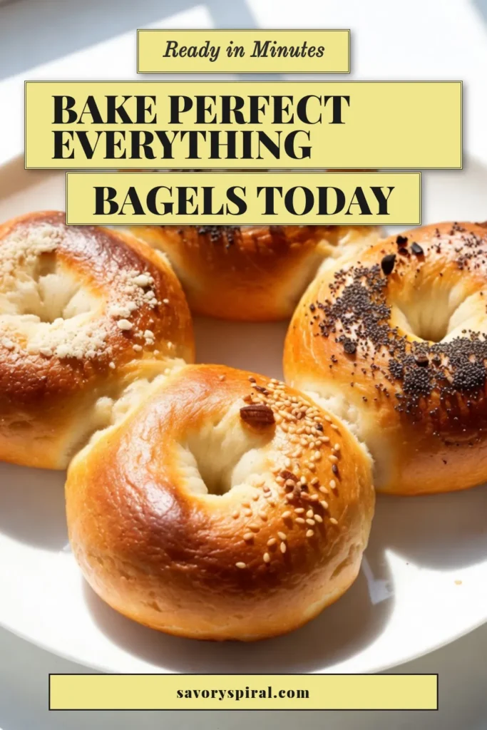 Discover the ultimate every breakfast lover's dream with this everything bagels recipe! Learn how to make bagels from scratch with the best bagel dough recipe that results in delicious homemade bagels. Top them off with unique bagel toppings ideas for a delightful twist. Perfect for brunch or a snack, these bagels will impress everyone! Save this recipe now and try it today! #HomemadeBagels #BagelRecipe #BreakfastIdeas #BakingAtHome