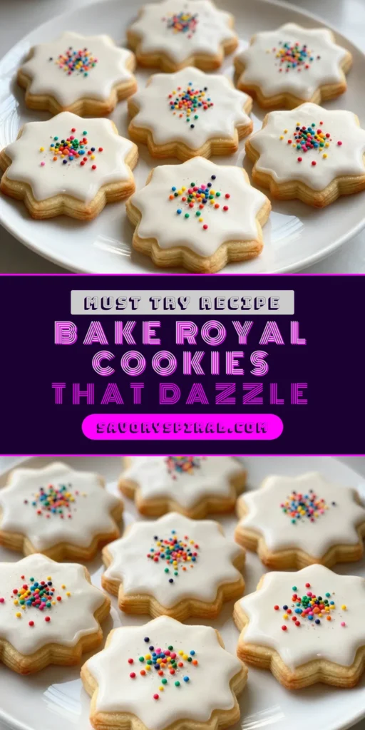 Get ready to impress with these delicious royale sugar cookies! Perfect for any occasion, this recipe features buttery almond extract cookies topped with stunning royal icing. Discover creative cookie decorating ideas to make your decorated sugar cookies stand out. Easy to follow and fun to make, your friends and family will love these treats. Save this recipe for a sweet celebration! #RoyaleSugarCookies #CookieDecoratingIdeas #RoyalIcingRecipe #AlmondExtractCookies
