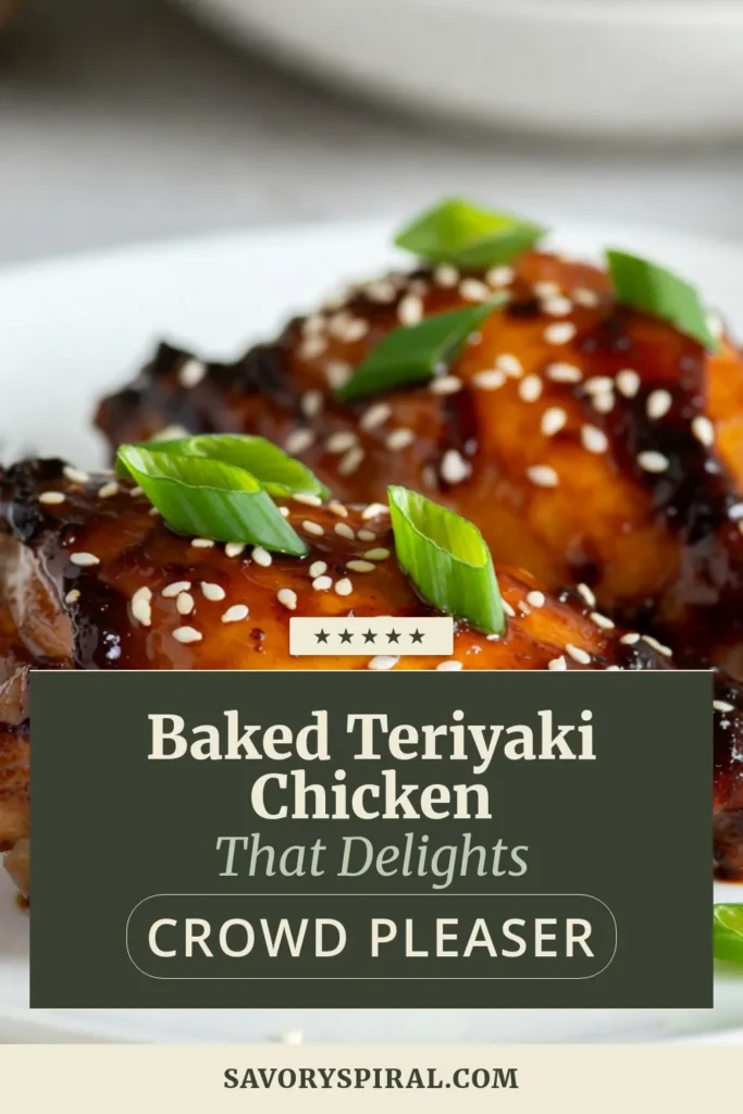Discover the ultimate sweet savory chicken recipe with these Baked Teriyaki Chicken Thighs! This easy teriyaki chicken marinade combines soy sauce, honey, and fresh garlic for a delicious glaze. Perfectly oven-baked, this dish delivers juicy chicken thighs topped with a flavorful teriyaki sauce. Try this mouthwatering recipe tonight, and enjoy restaurant-quality chicken at home! Save it for later and impress your family! #TeriyakiChicken #EasyDinner #ChickenRecipe #MealPrep