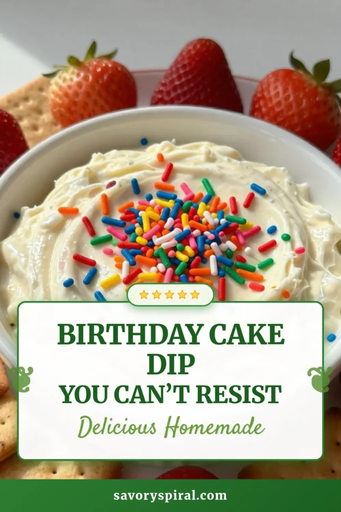 Indulge in a delightful Funfetti Birthday Cake Dip that's perfect for any celebration! This easy dessert dip combines cream cheese, rainbow sprinkles, and Funfetti cake mix for a creamy, dreamy treat that everyone will love. Perfect as a party cream cheese dip, this birthday cake dip recipe is a crowd-pleaser. Serve with strawberries and graham crackers for a festive touch. Try it today! #Funfetti #BirthdayCakeDip #EasyDessertDip #RainbowSprinkleDip