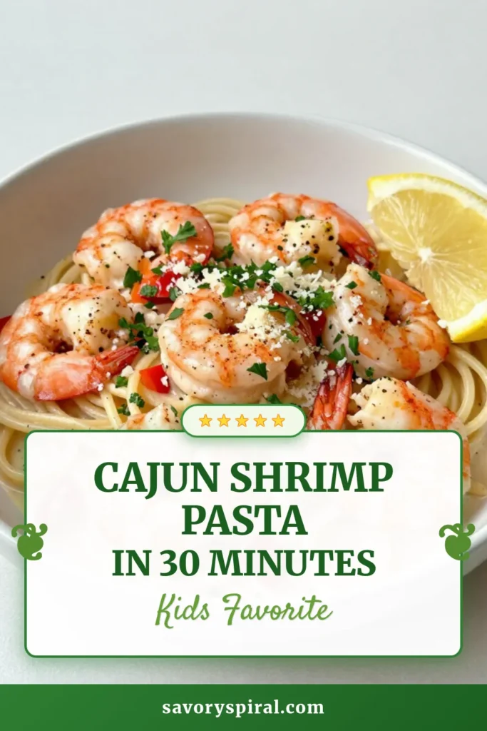 Indulge in this delicious Cajun shrimp pasta recipe, perfect for any night of the week! This creamy Cajun pasta features succulent shrimp fettuccine or linguine with Cajun seasoning, making it an easy shrimp pasta dish that delights everyone. Ready in just 30 minutes, this meal will impress family and friends! Save for later and elevate your dinner game today! #CajunShrimpPasta #ShrimpFettuccine #CreamyCajunPasta #EasyShrimpPastaDish