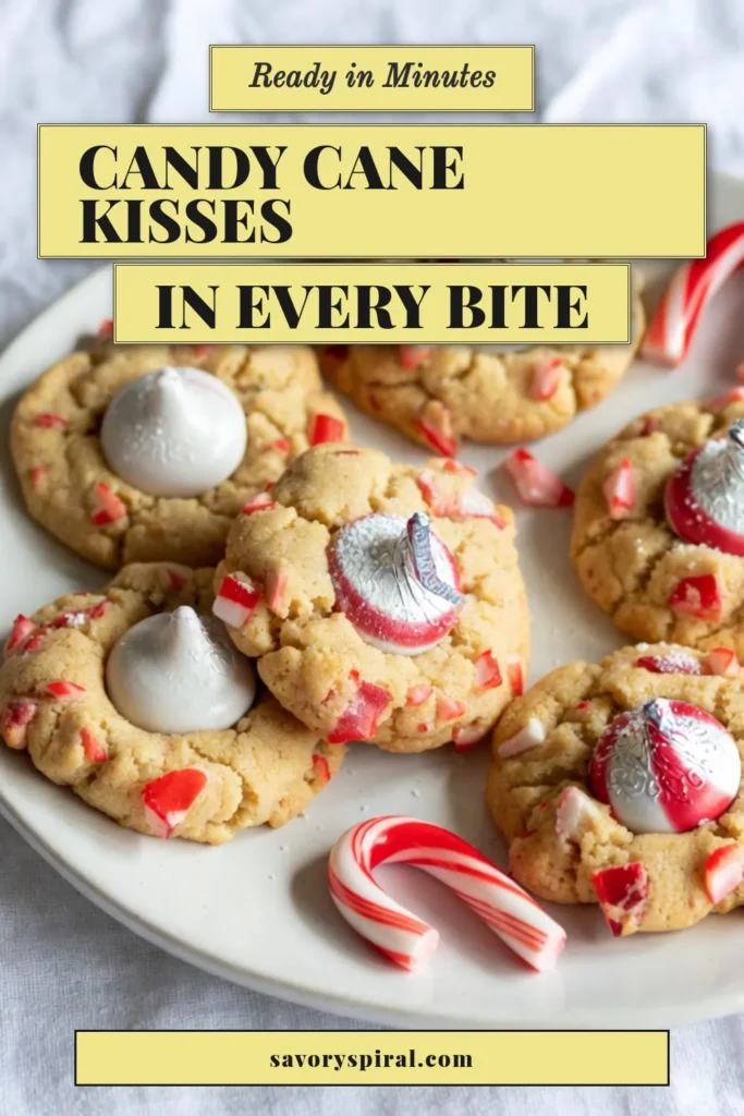 Get ready for holiday baking with these delightful Candy Cane Kiss Cookies! This Christmas cookie recipe combines buttery goodness with the refreshing taste of chocolate mint cookies, topped with melted Candy Cane Kisses. Perfect for your festive dessert ideas, these cookies are a holiday favorite! Make a batch for your celebrations and watch them disappear. Don't forget to save this recipe for later! #CandyCaneKissCookies #ChristmasCookieRecipe #HolidayBaking #FestiveDessertIdeas