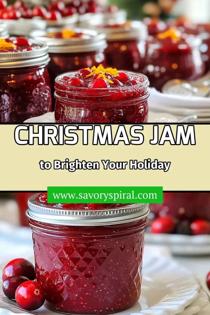 Get into the festive spirit with this delightful Christmas jam recipe! This easy-to-follow guide will help you create a delicious festive strawberry cranberry jam that's perfect for homemade holiday spreads. Discover seasonal canning recipes and quick Christmas preserves that will impress your family and friends. Make this tasty jam for gifting or enjoy it on your favorite treats. Save the recipe now! #ChristmasJam #HolidaySpreads #CanningRecipes #JamMaking
