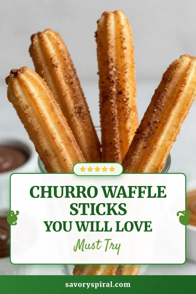 Indulge in these delicious churro waffle sticks, perfect for any dessert craving! This easy churro recipe combines cinnamon sugar waffles for a delightful treat that everyone will love. Ideal for family breakfasts or as a sweet snack, these churro dessert ideas will impress your guests. Serve warm with chocolate or caramel sauce for an extra touch. Try this dessert waffle recipe today and savor the goodness! Save for later! #ChurroWaffleSticks #EasyChurroRecipe #CinnamonSugarWaffles #DessertWaffleRecipe