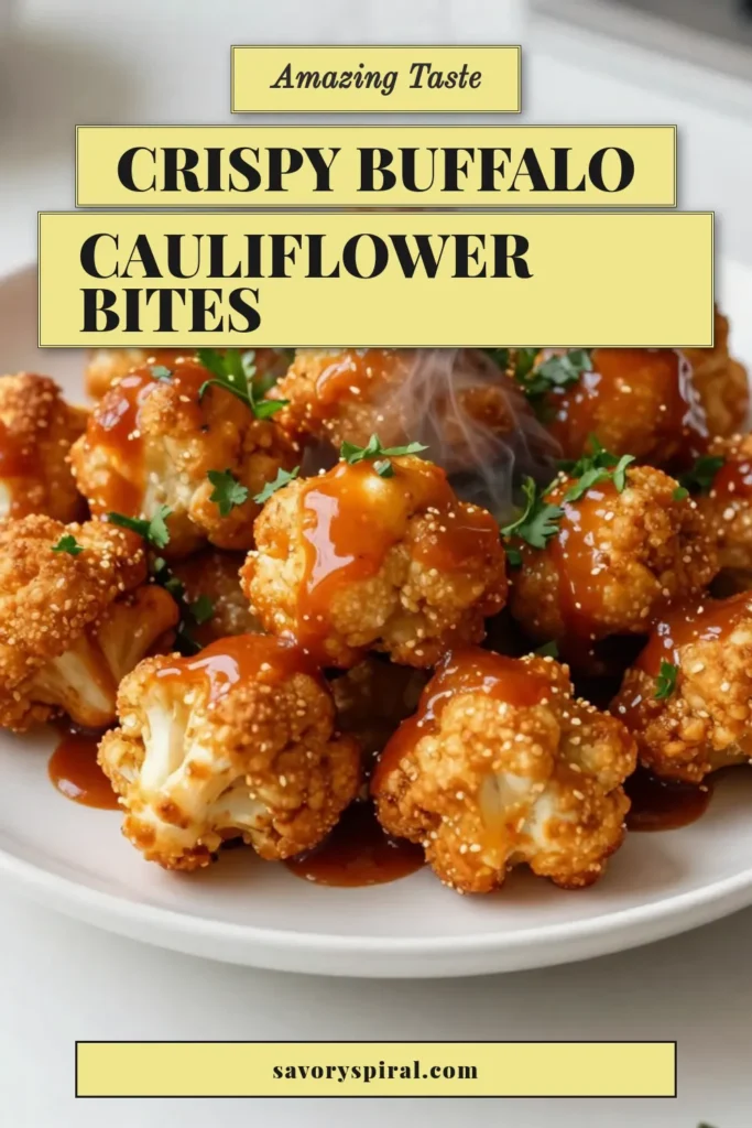 Savor the flavor of these delicious Buffalo Cauliflower Bites, the perfect plant-based snack for your next gathering! With crispy vegan cauliflower wings drenched in homemade buffalo sauce, this spicy cauliflower recipe is both healthy and satisfying. Easy to make and bursting with flavor, they’re ideal for any occasion. Try this healthy buffalo cauliflower recipe and impress your guests. Save for later! #BuffaloCauliflowerBites #VeganCauliflowerWings #HealthySnacks #PlantBasedRecipes