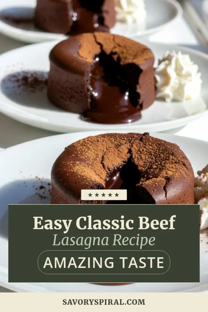Indulge in these Flourless Chocolate Lava Cakes, a must-try chocolate lava cake recipe for any special occasion. This decadent molten chocolate cake is quick and easy, perfect for satisfying your chocolate cravings. With just a few simple ingredients, you can whip up this delicious chocolate dessert in under 30 minutes. Serve warm with whipped cream or ice cream for extra delight. Save now for your next celebration! #FlourlessChocolateCake #ChocolateLavaCake #EasyChocolateDessert #DecadentDesserts
