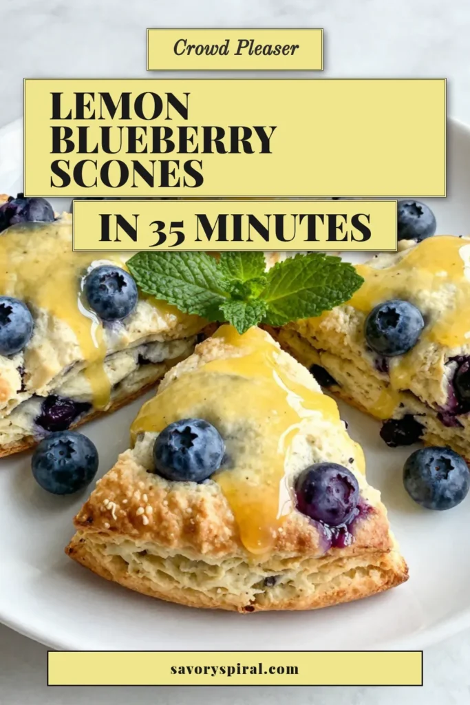 Indulge in a burst of flavor with this delightful lemon blueberry scones recipe! Follow our best blueberry scone tips to achieve fluffy lemon scones that are perfect for any occasion. With easy lemon scones baking instructions, you'll whip up a batch in no time. Get ready to impress your family and friends – save this recipe for the perfect treat! #LemonBlueberryScones #BakingTips #SconesRecipe #DessertLovers