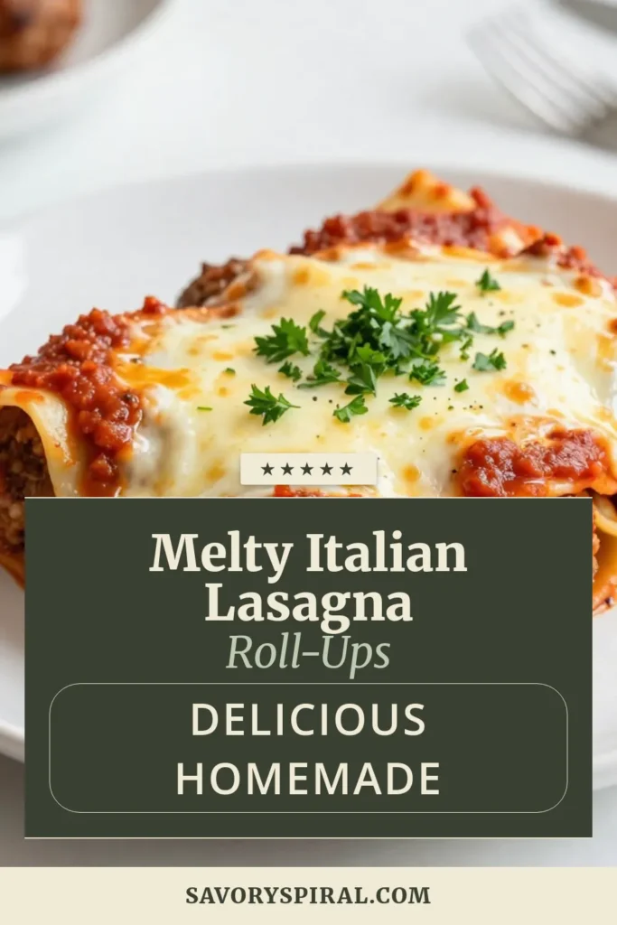 Indulge in delicious Italian flavors with these Italian Meatball Roll-Ups! This easy meatball lasagna recipe combines baked lasagna noodles filled with savory meatballs and homemade marinara sauce, creating a comforting meal perfect for any night. Simple to make and sure to impress, it's a family favorite! Try this enticing Lasagna Roll-Ups Recipe today and let your taste buds rejoice. Save for later! #ItalianMeatballRollUps #EasyMeatballLasagna #HomemadeMarinaraSauce #LasagnaRollUpsRecipe