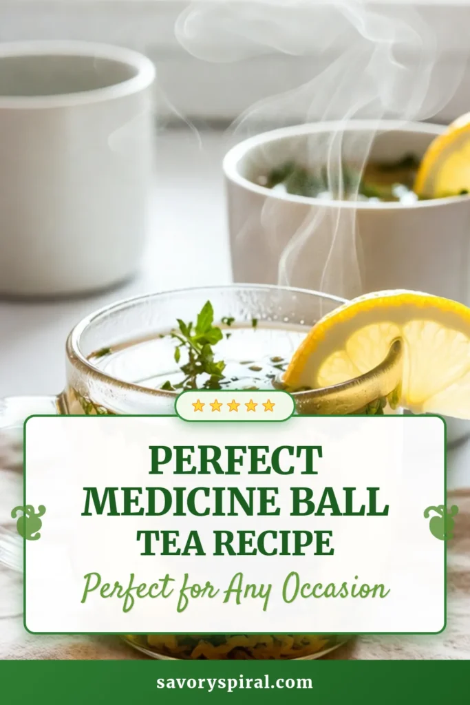 Discover the comfort of Copycat Medicine Ball Tea, a homemade Medicine Ball recipe that rivals your favorite Starbucks Medicine Ball alternative. Packed with herbal tea, lemon, honey, and optional ginger for added benefits, this soothing herbal tea with lemon and honey is perfect for any time of day. Ready in just 15 minutes, indulge in a warm cup today! Save this recipe for cozy moments! #CopycatMedicineBallTea #GingerTeaBenefits #HerbalTea #TeaRecipes