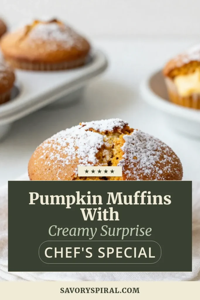 Indulge in the flavors of fall with these homemade pumpkin cream cheese muffins! This easy pumpkin muffins recipe features a creamy cream cheese filling that takes your pumpkin spice muffins to the next level. Perfect for cozy mornings or as delicious fall dessert recipes, these muffins are a treat for all ages. Bake a batch today and bring the taste of autumn into your kitchen! Save this recipe for later! #PumpkinMuffins #FallBaking #DessertIdeas #PumpkinSpice