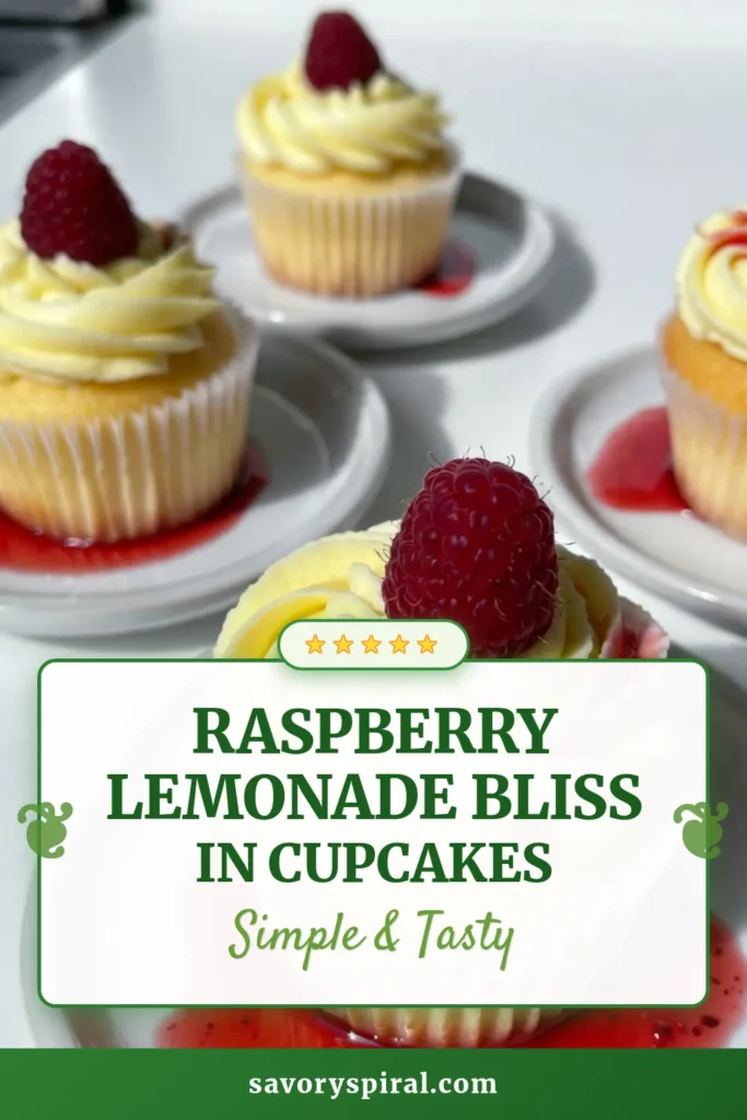 Satisfy your sweet tooth with these delightful Raspberry Lemonade Cupcakes! This easy cupcake recipe combines the zesty flavor of a lemon cupcake recipe with juicy fresh raspberries for a refreshing treat. Perfect for any occasion, these homemade lemonade cupcakes are a must-try! Discover the joy of baking with this simple recipe and impress your friends and family. Save this for your next baking adventure! #RaspberryLemonadeCupcakes #CupcakeRecipes #Baking #DessertIdeas