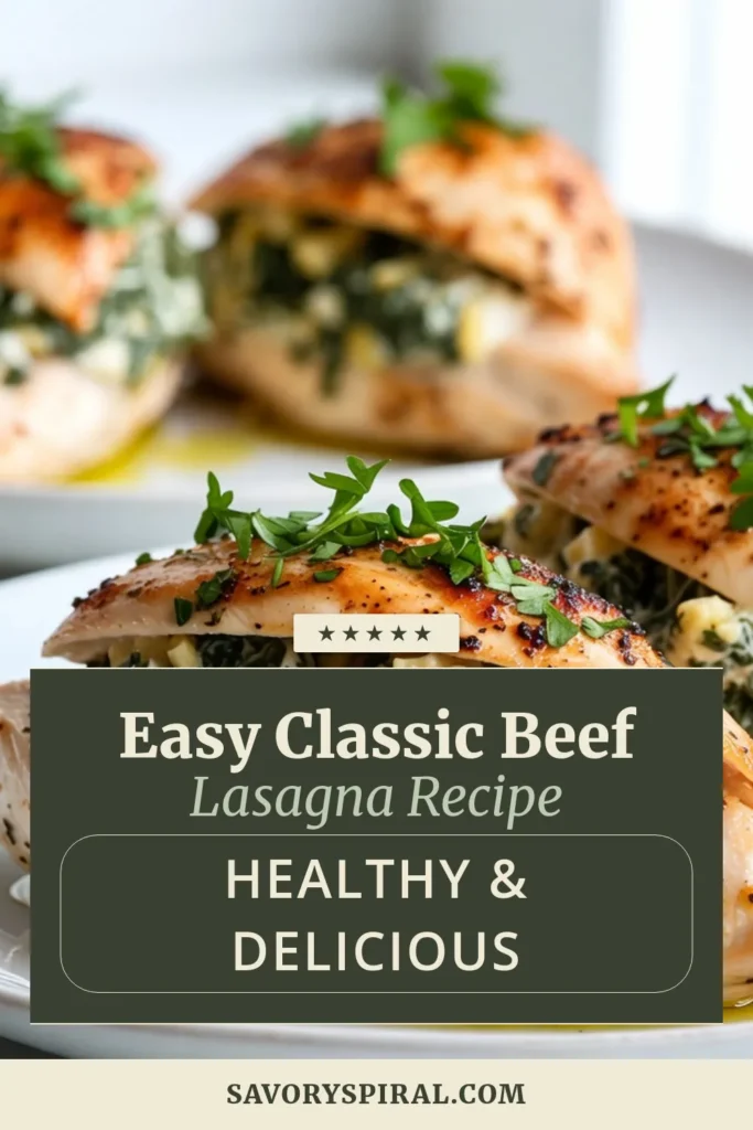 Indulge in this delicious Spinach Artichoke Stuffed Chicken that combines creamy flavors with healthy ingredients. This Stuffed Chicken Breast Recipe is perfect for an easy dinner, featuring fresh spinach, artichokes, and a mouthwatering cream cheese filling. Enjoy a nutritious meal that the whole family will love. Try this Healthy Chicken Recipe tonight and savor the delightful flavors. Save this recipe now! #SpinachArtichokeStuffedChicken #HealthyDinner #EasyRecipes #ChickenDinner