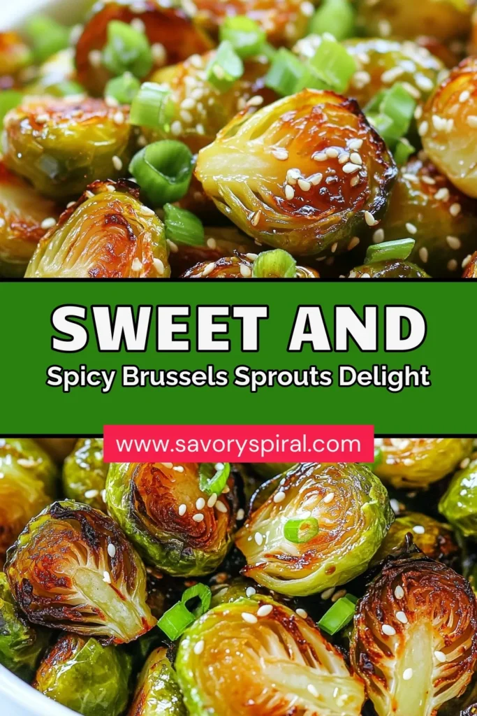 Discover the delicious blend of sweet and spicy with this Honey Sriracha Brussels sprouts recipe. Perfectly roasted Brussels sprouts with honey and Sriracha create a mouthwatering spicy Brussels sprouts dish that’s both easy to make and packed with flavor. Whether you're a Brussels sprouts lover or trying them for the first time, this easy Brussels sprouts recipe is sure to impress your family and friends. Try it today and elevate your side dish game! #HoneySriracha #BrusselsSprouts #SpicyRecipe #EasyRecipes