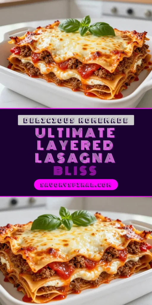 Discover the ultimate layered lasagna recipe that’s perfect for family dinners! This classic Italian lasagna combines homemade meat sauce with a cheesy lasagna dish that's sure to impress. Easily whip up this easy lasagna recipe using just a few ingredients and enjoy comforting layers of flavors. Save this classic lasagna with meat for your next meal and savor every bite! #lasagna #homemaderecipes #Italianfood #comfortfood