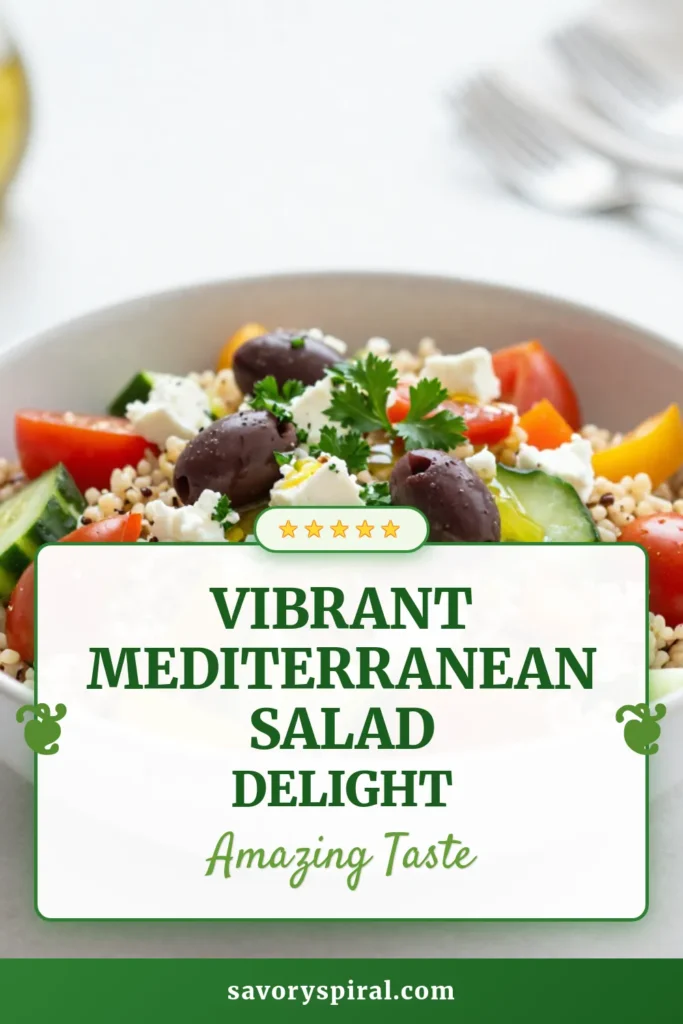 Discover this vibrant Mediterranean quinoa salad, a perfect addition to your healthy meal prep! Packed with fresh veggies, feta cheese, and olives, this easy quinoa salad is not only delicious but also a fantastic vegetarian Mediterranean recipe. It's ideal for lunch or a light dinner, and pairs perfectly with any meal. Ready to try this quinoa salad with feta? Save this recipe to your boards! #MediterraneanQuinoaSalad #HealthyQuinoaRecipes #EasyQuinoaSalad #VegetarianRecipes
