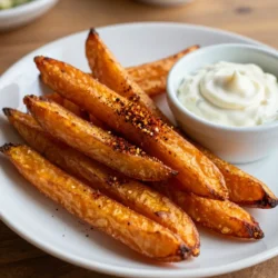 - 2 large sweet potatoes - 2 tablespoons olive oil - 1 teaspoon garlic powder - 1 teaspoon smoked paprika - 1/2 teaspoon salt - 1/4 teaspoon black pepper - Optional: 1/4 teaspoon cayenne pepper To make tasty air fryer sweet potato fries, you need a few simple items. Sweet potatoes are the star of this dish. They are sweet and packed with nutrition. Olive oil helps them crisp up nicely. Garlic powder and smoked paprika add great flavor. Salt and black pepper balance everything out. If you like a bit of heat, add cayenne pepper. Gather all these ingredients before you start. It will make your cooking easier. Make sure your sweet potatoes are fresh and firm. This will give you the best fries. I love using large sweet potatoes because they yield more fries. Now you’re ready to move on to cooking. Let’s get those sweet potato fries crispy and delicious! {{ingredient_image_1}} Start by peeling the sweet potatoes. Use a good vegetable peeler for this step. Next, cut the sweet potatoes into fries. Aim for thin strips, about 1/4-inch thick. Use a sharp knife or a mandoline slicer for even cuts. Uniform thickness helps them cook evenly. If some fries are thicker, they may not crisp up as well. Now it’s time to season. In a large bowl, add your cut fries. Pour in 2 tablespoons of olive oil. This oil helps the fries crisp up. Next, add 1 teaspoon of garlic powder, 1 teaspoon of smoked paprika, 1/2 teaspoon of salt, and 1/4 teaspoon of black pepper. If you like heat, add 1/4 teaspoon of cayenne pepper. Toss everything well until the fries are nicely coated. Make sure each fry gets a bit of the mix for great flavor. Before cooking, preheat your air fryer to 400°F (200°C). This takes about 5 minutes. Once it’s hot, place the seasoned fries in a single layer in the basket. Avoid overcrowding. If you have a lot of fries, cook them in batches. Cook for 15 to 20 minutes. Shake the basket halfway through. This step ensures even cooking and crispiness. Keep an eye on them near the end to get your desired crispiness. Once golden brown, remove the fries and let them cool for a couple of minutes. This cooling time helps them stay crispy. To get the best crispiness, always cook the fries in a single layer. This helps hot air flow around each fry evenly. If the fries overlap, they will steam instead of crisp. After cooking, let them cool for a couple of minutes. This cooling time makes them even crispier. When picking sweet potatoes, go for the firm and smooth ones. Varieties like Beauregard and Jewel work great for frying. Check the ripeness; you want them not too soft. A good texture means they will fry well and taste sweet. You can make these fries your own by adding more spices. Try paprika, cumin, or even cinnamon for a twist. To pair with sauces, think about spicy mayo or garlic aioli. These dips bring out the flavors and add fun to your snack. Pro Tips Cut Evenly: Ensure your sweet potatoes are cut into uniform 1/4-inch fries for even cooking and maximum crispiness. Preheat the Air Fryer: Always preheat your air fryer for about 5 minutes before cooking to help the fries cook evenly and achieve that perfect crisp. Batch Cooking: Avoid overcrowding the basket by cooking in batches. This allows the hot air to circulate around each fry, ensuring they become crispy. Cool Before Serving: Allow the fries to cool for a few minutes after cooking. This helps them maintain their crispiness while cooling down. {{image_2}} You can change the taste of your sweet potato fries easily. Adding herbs makes them special. Try mixing in rosemary or thyme. These fresh flavors brighten your dish. You can also play with spice blends. Consider adding chili powder or cumin for a kick. Each spice brings a new twist. Your fries will never be boring! You can enjoy sweet potato fries without oil. Just use the air fryer alone. The hot air cooks them perfectly. You still get that nice crisp. For dipping sauces, think outside the box. Instead of mayo or ketchup, try yogurt or hummus. These options are tasty and healthier. You will love the fresh flavors! Toppings can take your sweet potato fries to the next level. Cheese melts beautifully on top. Sprinkle some grated cheddar or feta for a creamy touch. You can also add chili powder for extra heat. For a fun serving idea, make a loaded fries dish. Top them with guacamole, salsa, or even pulled pork. These ideas create a feast that’s perfect for sharing! To keep your sweet potato fries fresh, place them in an airtight container. This helps maintain their flavor and texture. Store them in the fridge for up to three days. Avoid stacking them too high so they don’t become soggy. When you want to enjoy them again, the air fryer is your best friend. Set it to 375°F (190°C). Reheat the fries for about 5-7 minutes. Shake the basket halfway through to ensure even heating. This method revives their crispiness. If you want to freeze fries before cooking, cut them as you normally would. Then, soak them in cold water for 30 minutes. This helps remove excess starch and makes them crispier. After soaking, drain and dry them well. Spread the fries in a single layer on a baking sheet. Freeze them for about an hour. Once frozen, transfer them to a freezer bag. Remove as much air as possible to prevent freezer burn. To cook frozen fries in the air fryer, preheat it to 400°F (200°C). Cook the fries for 20-25 minutes. Shake the basket halfway through cooking to achieve the best crispiness. Enjoy your delicious snack! Air fryer sweet potato fries last about 3 to 5 days in the fridge. Store them in an airtight container to keep them fresh. For best taste, eat them within a couple of days. Reheat them in the air fryer for a few minutes. This will help restore their crispiness. Yes, you can make sweet potato fries without oil. Just cut the sweet potatoes and season them as you like. The air fryer will still cook them well. However, oil helps them crisp up and adds flavor. Try using a light spray of cooking oil if you want some crispiness. The best temperature for cooking sweet potato fries is 400°F (200°C). This heat cooks them quickly and makes them crispy. Preheating your air fryer for about 5 minutes helps achieve even cooking. If you like them extra crispy, you can cook them a little longer. - Can I use frozen sweet potatoes? Yes, use frozen sweet potato fries directly in the air fryer. No need to thaw them first. - How do I know when they are done? Look for a golden brown color. You can also taste one to check the crispiness. - Do I need to soak sweet potatoes before cooking? Soaking is not necessary but may help in some cases. It can remove excess starch and make them crispier. Try it if you want. Air fryer sweet potato fries are simple and fun to make. We covered the key ingredients, which include sweet potatoes and spices. You learned how to prepare, season, and air fry them for the perfect crisp. I shared tips for extra crunch and ways to customize flavors. With ideas for storage and reheating, you can enjoy these fries anytime. Now, go ahead and make your own delicious sweet potato fries!