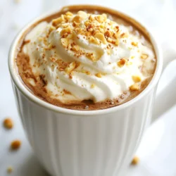 - 2 cups brewed coffee (your favorite blend) - 1/4 cup hazelnut syrup - 1/2 cup milk (whole, almond, or oat) - 1 tablespoon unsweetened cocoa powder - 1 teaspoon vanilla extract - Pinch of sea salt - Whipped cream (for topping) - Chopped hazelnuts (for garnish) When I make hot hazelnut coffee, I start with my favorite coffee blend. It’s key for a rich taste. I use two cups of freshly brewed coffee. The hazelnut syrup adds sweetness and flavor. You need 1/4 cup for that perfect nutty taste. For creaminess, I add 1/2 cup of milk. You can choose whole, almond, or oat milk. Each one brings a unique touch to the drink. Next, I love adding extra flavors. A tablespoon of unsweetened cocoa powder gives a nice chocolate note. A teaspoon of vanilla extract adds warmth and depth. Don’t forget a pinch of sea salt. It helps balance the sweetness. To finish, I top it with whipped cream. The cream adds richness. I sprinkle chopped hazelnuts on top for crunch. This makes the drink look and taste amazing! These ingredients come together to create a warm hug in a mug. You'll want to sip it slowly and enjoy every drop. {{ingredient_image_1}} To brew strong coffee, start with your favorite blend. Use a coffee maker or a French press. Make sure the water is hot but not boiling. A good rule is two tablespoons of coffee for every six ounces of water. This helps the hazelnut flavor shine. Next, heat half a cup of milk in a small saucepan. Choose whole, almond, or oat milk based on your taste. Stir the milk gently over medium heat. After it warms up, add one tablespoon of cocoa powder and one teaspoon of vanilla extract. Whisk until it is frothy and smooth. In a large mug, pour in your brewed coffee. Add a quarter cup of hazelnut syrup. Stir well to combine these two flavors. Then, slowly pour the cocoa-infused milk into your mug. Stir gently to mix everything together. Now, taste your coffee. If you want it sweeter, add more hazelnut syrup. Don't forget to add a small pinch of sea salt. This tiny amount boosts all the flavors and makes them pop. Top your hot hazelnut coffee with whipped cream for a creamy finish. Sprinkle some chopped hazelnuts on top for a crunchy texture. Serve it warm. Enjoy your delightful creation with a smile! For a great cup of hot hazelnut coffee, choose a bold coffee blend. Dark roasts work well. They give a rich base flavor that matches hazelnut syrup. I recommend trying a French roast or an espresso blend. Both enhance the nutty taste. Brew your coffee strong. Aim for two tablespoons of coffee grounds per six ounces of water. This will give your drink the depth it needs. If you can't find hazelnut syrup, don't worry! You can make your own at home. Combine one cup of sugar with one cup of water in a pot. Add 1/2 cup of hazelnut extract. Heat the mix until the sugar dissolves. Allow it to cool, and you have a sweet syrup ready to use. You can also try almond syrup or vanilla syrup as a substitute. Each will change the flavor slightly but still taste great. To make chocolate notes pop, use high-quality cocoa powder. Start with unsweetened cocoa for a deep flavor. You can add more cocoa if you want it richer. Mix it well into the warm milk to combine fully. Another trick is to add a pinch of cinnamon. This spice not only warms the drink but also adds a nice twist to the cocoa flavor. Enjoy experimenting to find your perfect balance! Pro Tips Use Freshly Brewed Coffee: For the best flavor, always use freshly brewed coffee. This enhances the overall taste of your hot hazelnut coffee. Experiment with Milk Alternatives: Feel free to try different types of milk like coconut or cashew for a unique flavor twist that complements the hazelnut syrup. Customize Sweetness: Adjust the sweetness by adding more or less hazelnut syrup according to your personal preference; taste as you go! Garnish Creatively: Use not just chopped hazelnuts, but also a sprinkle of cocoa powder or cinnamon on top for an extra layer of flavor and visual appeal. {{image_2}} You can easily make hot hazelnut coffee dairy-free. Use almond or oat milk instead of whole milk. These plant-based milks add a nice creaminess. Almond milk gives a nutty flavor that pairs well with hazelnut. Oat milk creates a smooth texture. Both options keep your drink light and tasty. Want to spice things up? Add a splash of hazelnut liqueur. This gives your coffee a warm, nutty kick. You can mix in one or two ounces. Be careful not to overdo it. The liqueur should enhance the flavor, not overpower it. This twist is perfect for cozy evenings or special occasions. Hot hazelnut coffee is great for any season. You can add pumpkin spice in the fall for a festive touch. Just mix in a teaspoon of pumpkin spice with your milk. In the winter, try adding a hint of peppermint. This makes your coffee feel extra cozy. Get creative with flavors and make this drink your own! To keep your brewed coffee fresh, store it in an airtight container. Place the container in the fridge. This helps maintain its taste for up to three days. Avoid leaving coffee out at room temperature. It loses flavor quickly this way. You can prepare parts of the recipe in advance. Brew your coffee a day ahead and chill it in the fridge. You can also heat and mix your milk with cocoa and vanilla before serving. Just store it in a sealed container. When you're ready, reheat it gently on the stove or in the microwave. To freeze hazelnut syrup, pour it into ice cube trays. This method keeps the flavor intact. Once frozen, pop the cubes into a freezer bag. You can thaw a few cubes whenever you want a quick hazelnut coffee fix. This way, you'll always have syrup ready for your next brew! Hazelnut coffee is a type of coffee flavored with hazelnut syrup. It blends rich coffee with a nutty taste. This drink has roots in Europe, where hazelnuts are popular. Many love it for its smooth flavor and warm feel. Hazelnut coffee offers some health benefits. Coffee can boost your energy and mood. It also has antioxidants, which help keep you healthy. However, watch the sugar in hazelnut syrup. Too much can lead to weight gain and other issues. Yes, you can use decaf coffee for this recipe. It will still taste great with the hazelnut flavor. Decaf coffee has less caffeine but keeps the rich taste. This option is perfect if you avoid caffeine. To make this recipe vegan, swap the milk for almond or oat milk. Use a vegan whipped cream for topping. Check the hazelnut syrup to ensure it's dairy-free. These small changes keep the flavor without animal products. Hot hazelnut coffee goes well with many snacks. Try it with chocolate chip cookies for a sweet treat. Croissants or muffins also match nicely. For a savory option, enjoy it with a slice of almond cake. These snacks enhance the coffee experience. This hot hazelnut coffee recipe combines rich flavors and simple steps. You start with brewed coffee and enhance it with hazelnut syrup, milk, and optional cocoa. I shared tips to perfect your brew, including dairy-free options. Whether you serve it with whipped cream or try fun variations, this drink is sure to please. Remember, you can prepare components in advance for an easy treat. Enjoy your coffee with a snack for a cozy experience. Happy brewing!