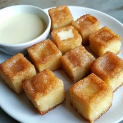 - 1 cup unsalted butter, melted - 1 cup brown sugar, packed - 1 cup granulated sugar - 2 large eggs - 2 teaspoons vanilla extract - 2 cups all-purpose flour - 1 teaspoon baking powder - 1 teaspoon baking soda - 1/2 teaspoon salt - 2 teaspoons ground cinnamon - 1/4 cup granulated sugar (for topping) - Optional: 1/2 cup white chocolate chips - You can swap unsalted butter for coconut oil. This makes it dairy-free. - Brown sugar adds moisture and flavor. Granulated sugar is sweeter and lighter. - For a vegan option, use flax eggs or applesauce instead of real eggs. Snickerdoodle Blondie Bites are a simple treat. Each ingredient plays a role. The butter gives richness, while sugars add sweetness. Eggs help bind and give structure. Flour holds it all together. The leavening agents, baking powder and baking soda, make them fluffy. Ground cinnamon adds a warm, cozy flavor. If you like sweetness, add white chocolate chips. They melt into gooey bites of joy. These substitutions keep the spirit of the recipe alive. They allow you to cater to different diets. Adjusting ingredients can lead to fun new flavors. Enjoy experimenting with these delightful bites! {{ingredient_image_1}} 1. Preheat your oven to 350°F (175°C). Grease a 9x9 inch baking pan or use parchment paper for easy removal. 2. In a large bowl, mix 1 cup of melted butter, 1 cup of brown sugar, and 1 cup of granulated sugar. Whisk until smooth and creamy. 3. Add 2 large eggs and 2 teaspoons of vanilla extract. Whisk until well mixed. 4. In another bowl, combine 2 cups of all-purpose flour, 1 teaspoon of baking powder, 1 teaspoon of baking soda, 1/2 teaspoon of salt, and 2 teaspoons of ground cinnamon. Slowly add this dry mix to the wet mixture. Stir gently until just combined. 1. Spread the batter evenly in the prepared baking pan. Use a spatula to smooth the top. 2. In a small bowl, mix 1/4 cup of granulated sugar with 1 teaspoon of cinnamon. Sprinkle this mix evenly over the batter. 3. Bake in the oven for 25-30 minutes. Check doneness by inserting a toothpick. It should have slight crumbs, not wet batter. 1. After baking, let the blondies cool in the pan for about 10 minutes. Then, transfer them to a wire rack to cool fully. 2. Once cool, cut them into small bite-sized pieces. Enjoy your sweet treats! To ensure moist blondie bites, start with melted butter. It helps create a soft texture. Do not overmix the batter; mix just until you see no dry flour. This keeps the blondies soft and chewy. Adding white chocolate chips can enhance sweetness. Fold them in gently to avoid breaking. You want to keep the chips whole for tasty bites. For presentation, arrange the blondie bites on a nice plate. Dust them with extra cinnamon sugar for a special touch. You can also serve them with a small bowl of melted chocolate. This adds richness and makes each bite even more fun. Consider pairing your blondie bites with milk or tea for a cozy treat. One common mistake is overmixing the batter. This can make the blondies tough instead of soft. Also, don't skip checking for doneness. A toothpick should come out with a few crumbs, not wet batter. Keep an eye on the edges; they should be golden brown for best results. Pro Tips Use Room Temperature Ingredients: Ensure your eggs are at room temperature for better emulsification, leading to a smoother batter. Don’t Overmix: Mix the batter just until combined to keep the blondies tender and prevent them from becoming tough. Check for Doneness: Use a toothpick to check for doneness; it should come out with a few moist crumbs but not wet batter. Cooling Matters: Allow the blondies to cool completely before cutting them to achieve clean edges and prevent them from falling apart. {{image_2}} You can change the flavor of your Snickerdoodle Blondie Bites in fun ways. Try adding extra spices like nutmeg or ginger for a warm twist. If you like nuts, chop some walnuts or pecans and mix them in. Dried fruits like raisins or cranberries can also add a nice touch. Just remember to keep the balance of flavors right, so they shine through. If you need a gluten-free option, use almond or coconut flour instead of regular flour. This keeps the texture nice and soft. For a vegan version, swap the eggs for flaxseed meal or applesauce. Use a plant-based butter to replace the regular butter. These changes can keep your blondies tasty and friendly for various diets. For fall, you can make pumpkin spice snickerdoodle blondies. Add pumpkin puree and a mix of warm spices like allspice and cloves. In winter, try peppermint variations. Just add crushed peppermint candies or extract to the batter. These festive twists make your blondies perfect for any season. To keep your Snickerdoodle Blondie Bites fresh, store them in an airtight container. This helps retain moisture and flavor. Make sure the bites are completely cool before storing. If they are warm, they may create steam, making them soggy. Use a container that fits the blondie bites snugly. A glass or plastic container with a tight lid works best. You can also use a resealable plastic bag, but remove as much air as possible. You can freeze Snickerdoodle Blondie Bites for later enjoyment. Cut them into squares before freezing. Place them in a single layer on a baking sheet first. Freeze until firm, then transfer them to an airtight container or bag. When freezing, label the container with the date. The blondies will stay fresh for up to three months in the freezer. To thaw, take out the desired amount and let them sit at room temperature for about an hour. To enjoy your blondies after storing, you can gently reheat them. Preheat your oven to 350°F (175°C). Place the blondies on a baking sheet and cover them with foil. Heat for about 10 minutes, or until warmed through. For a fun twist, serve the reheated blondies with a scoop of ice cream or a drizzle of chocolate sauce. This adds a nice touch and makes them feel fresh again. Snickerdoodle Blondie Bites stay fresh for about 3 to 5 days. Store them in an airtight container at room temperature. If you want them to last longer, you can refrigerate them. They may dry out a bit, but they will still taste great. Yes, you can make these blondies a day ahead. Just bake and cool them, then store in an airtight container. This makes them perfect for parties or gatherings. They taste even better after sitting for a bit, as the flavors blend nicely. These blondies are great on their own! You can also serve them with a scoop of vanilla ice cream. A drizzle of caramel or a side of melted chocolate makes them even more special. Try pairing them with a hot cup of cocoa or coffee. Not quite. Snickerdoodle Blondie Bites have a rich cinnamon flavor, while traditional blondies are more buttery and sweet. The added cinnamon sugar topping gives them that snickerdoodle twist. Both are delicious, but they have different tastes. Check the edges first. They should be golden brown and slightly firm. Insert a toothpick into the center. If it comes out with a few moist crumbs, they are perfect. If it comes out wet, bake for a few more minutes. You learned about the essential ingredients for making Snickerdoodle Blondie Bites. The guide covered key substitutions, steps for baking, and tips to perfect flavor. Don't forget, you can also explore variations like gluten-free or seasonal twists. Enjoy these treats fresh or stored. With the right care, they offer delight for days. You now have the tools to create delicious blondies and customize them to your taste. Happy baking!